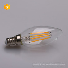 El filamento ahorro de energía 2W 4W E14 llevó el CE ROHS de la lámpara C35